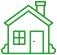 Pest control icon with a mouse silhouette.