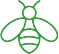 Pest control icon with a crossed-out bug.