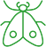 Pest control icon with a cockroach silhouette.